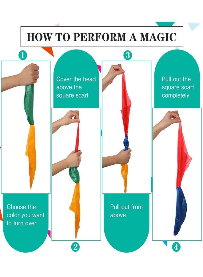 Buildcon 2 Pieces Magic Trick Props for Beginner Magicians, Magic Items for Magic Show, Color Changing Magic Scarf, Street Performances, Children's Parties and School Assemblies - Image 3